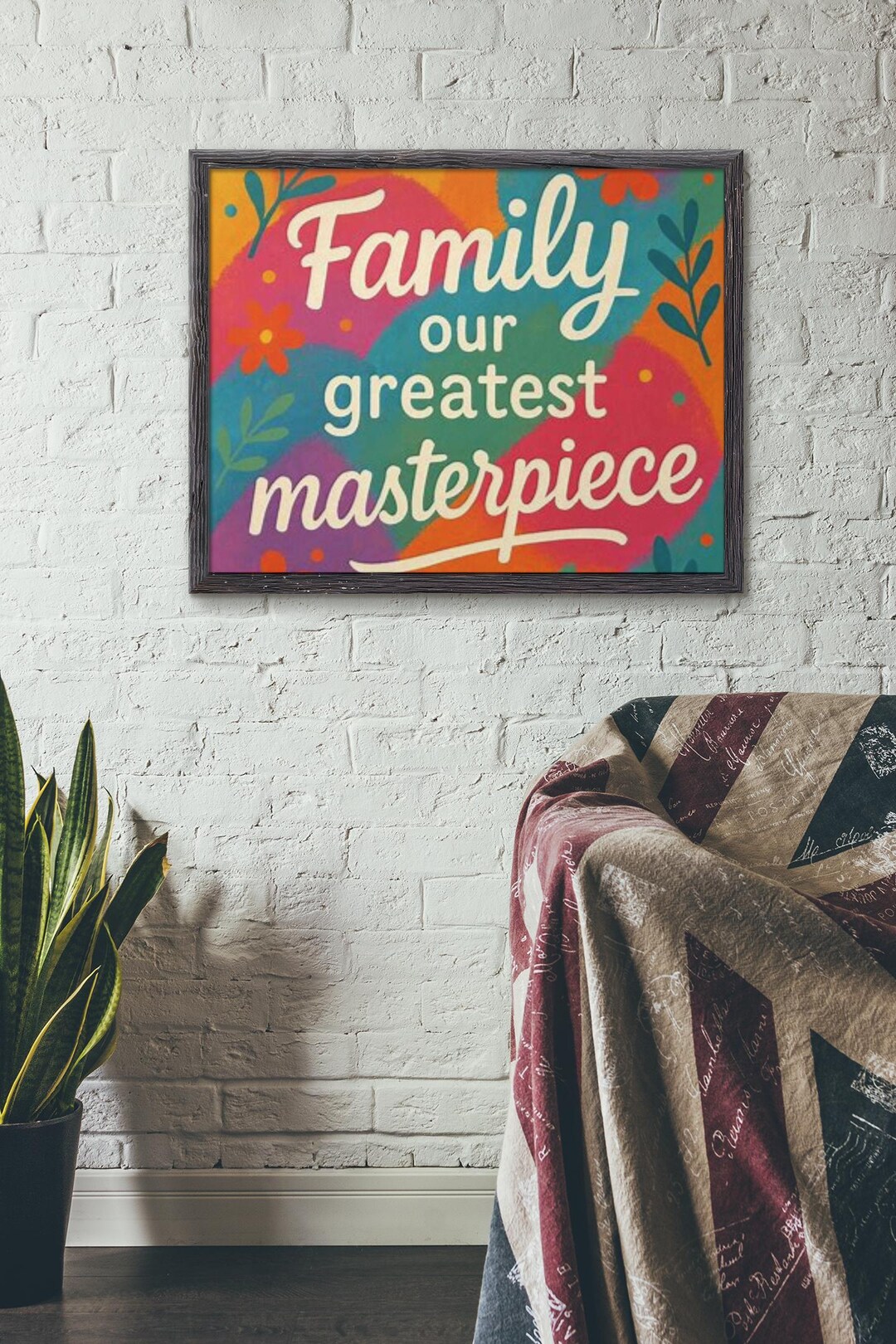 Family Wall Art: Inspirational Quote Framed Poster - Elegant Home Decor ...