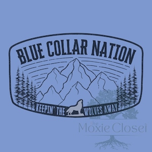 Blue Collar Nation PNG: Men&#39;s Shirt Design (Digital Download)