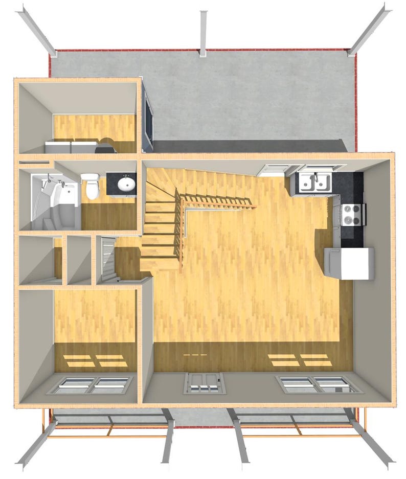 Cabin With Loft House Plans - Etsy