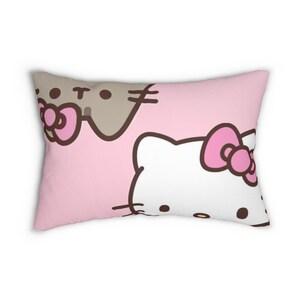 Cute Cat & Hello Kitty Lumbar Pillow