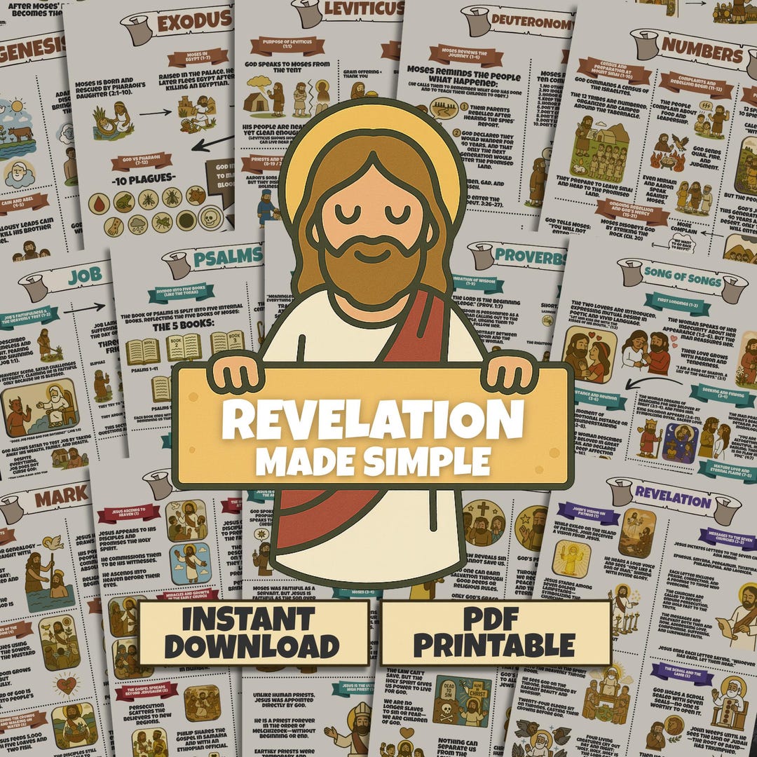 Revelation Visual Bible Study Guide, New Testament Printable (PDF) - Etsy