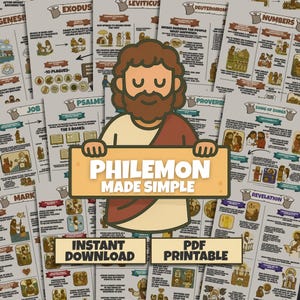 Philemon Bible Study Guide: Visual Summary, New Testament (PDF Download)