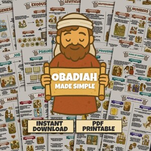 Obadiah Made Simple PDF Visual Bible Study Guide Old Testament Printable Christian Digital Download Easy Bible Notes for Beginners and Group