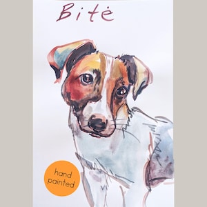 Custom Hand-Painted Dog Portrait – Pet Memorial – Personalized Dog Art from Photo – Dog Lovers Gift - Dog Wall Art - Handmade Pet Portrait