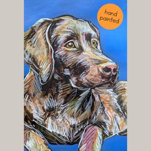 Custom Hand-Painted Dog Portrait – Pet Memorial – Personalized Dog Art from Photo – Dog Lovers Gift - Dog Wall Art - Handmade Pet Portrait