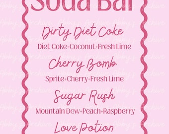 Trendy Pink Dirty Soda Bar