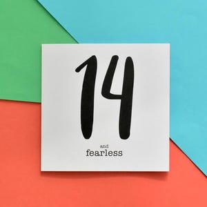 Carte d'anniversaire 14 ans et intrépide pour ados - Lot de 5 cartes d'anniversaire