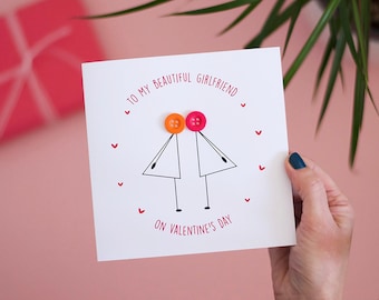 To my Girlfriend Lesbian Valentine's Day Card