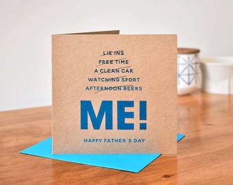 Me! Funny Father's Day Card