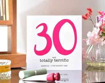 30 And Totally Terrific Birthday Card