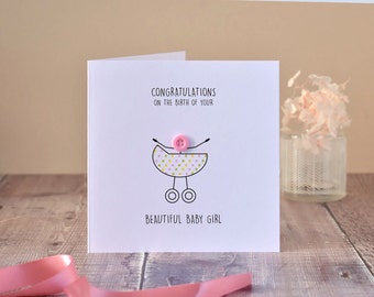 Congratulations on the Birth of Your Beautiful Baby Girl Card
