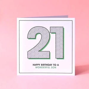 Carte Joyeux 21e anniversaire à un fils merveilleux