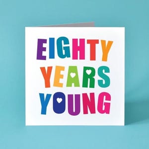 Carte d'anniversaire quatre-vingts ans