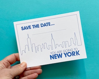 Save the Date You are Going to New York Card