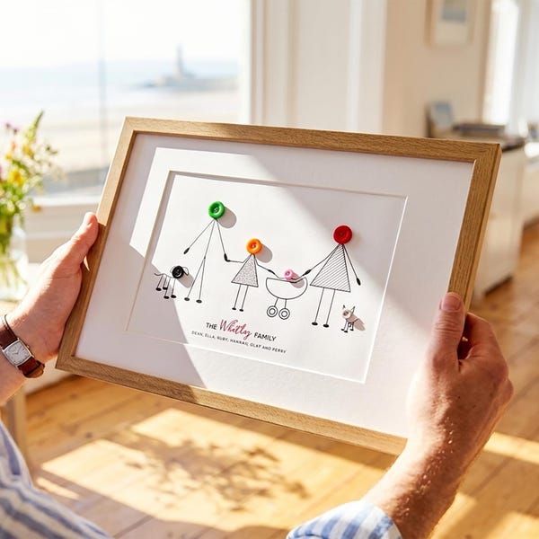 Buttonhead People Family Personalised Print