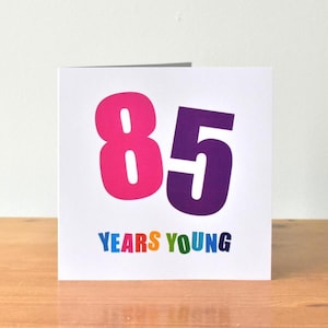 Carte d'anniversaire 85 ans