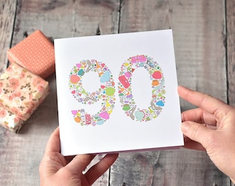 90th Birthday Card for Her - Special 90th Card for Grandma or Mum