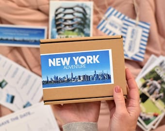 New York Adventure Kit - NYC Birthday Gift for Partner - Surprise Trip Reveal for Family