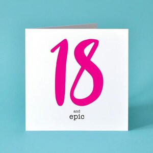 18 ans et carte d'anniversaire épique - Lot de 5 cartes d'anniversaire