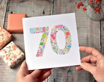 70th Birthday Card for Women