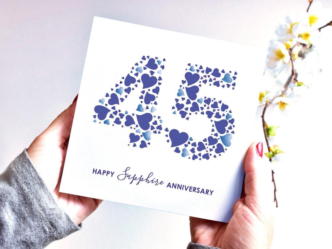Small Party Bunting Personalised Sapphire 45th Wedding Anniversary Bunting Banner - Large/Small, With Ribbon, Custom Text 45th Anniversary Bunting Small Party Bunting Personalised Sapphire 45th Wedding Anniversary Bunting Banner - Large/Small, With Ribbon, Custom Text 45th Anniversary Bunting