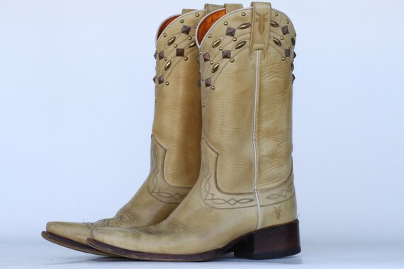 frye studded cowboy boots