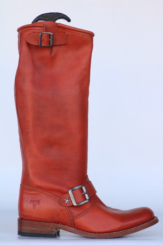 Unique FRYE Women s Motorcycle engineer 12R Boot 6.5 B With Rhinestone Etsy