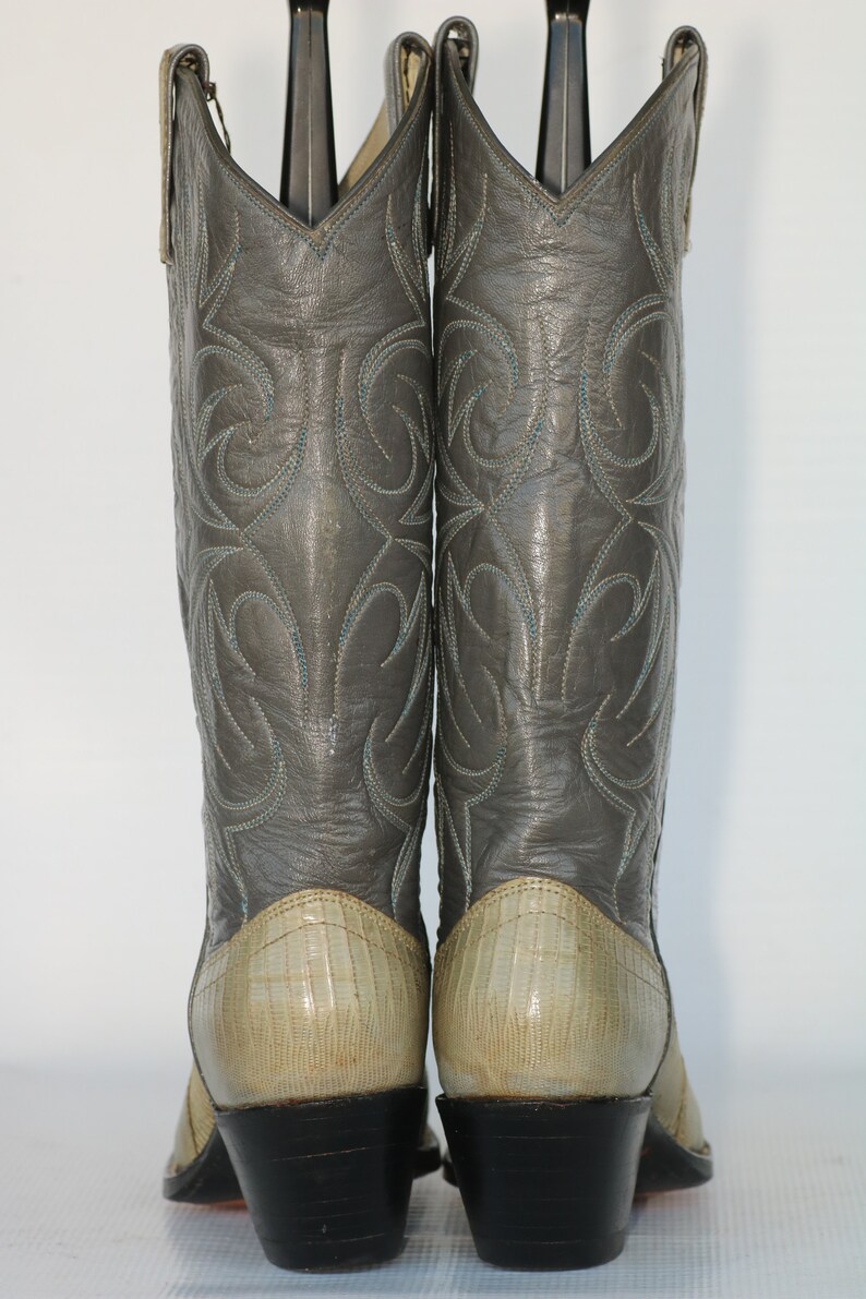 Vintage Dan Post Teju Lizard Ladies Cowboy Boots 8 A NOS - Etsy