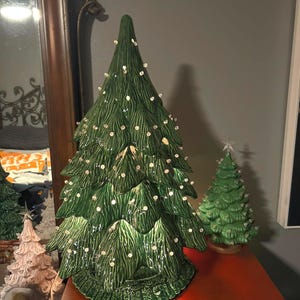 Glazed Ceramic Drape Tree with Remote Control Color Changing Light