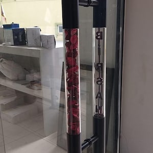 Rustic Floral Door Handle: Industrial Vintage Style, 60cm