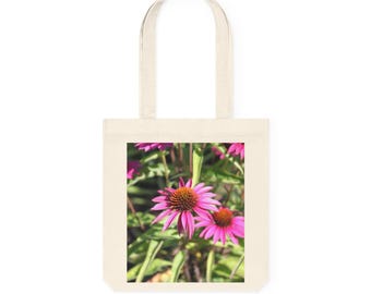 Floral Woven Tote Bag, Eco-Friendly Shopping Bag, Boho Chic Market Bag, Gift for Garden Lovers, Reusable Beach Tote