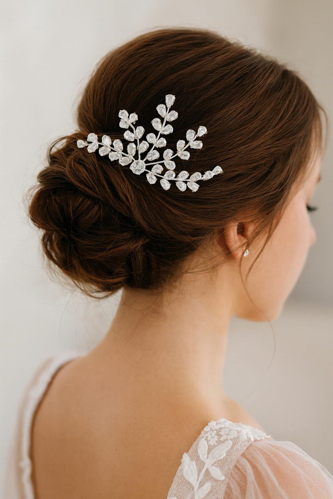 Silver toned Crystal Hair Comb with CZ Amazon.com : EVER FAITH Wedding Accessories Crystal CZ Leaf  main image 4