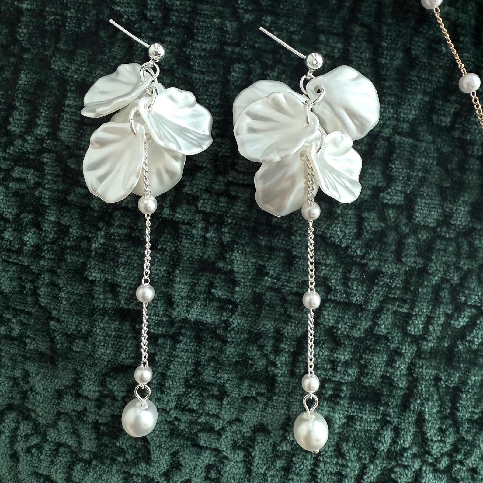 Bridal Pearl Drop Earrings