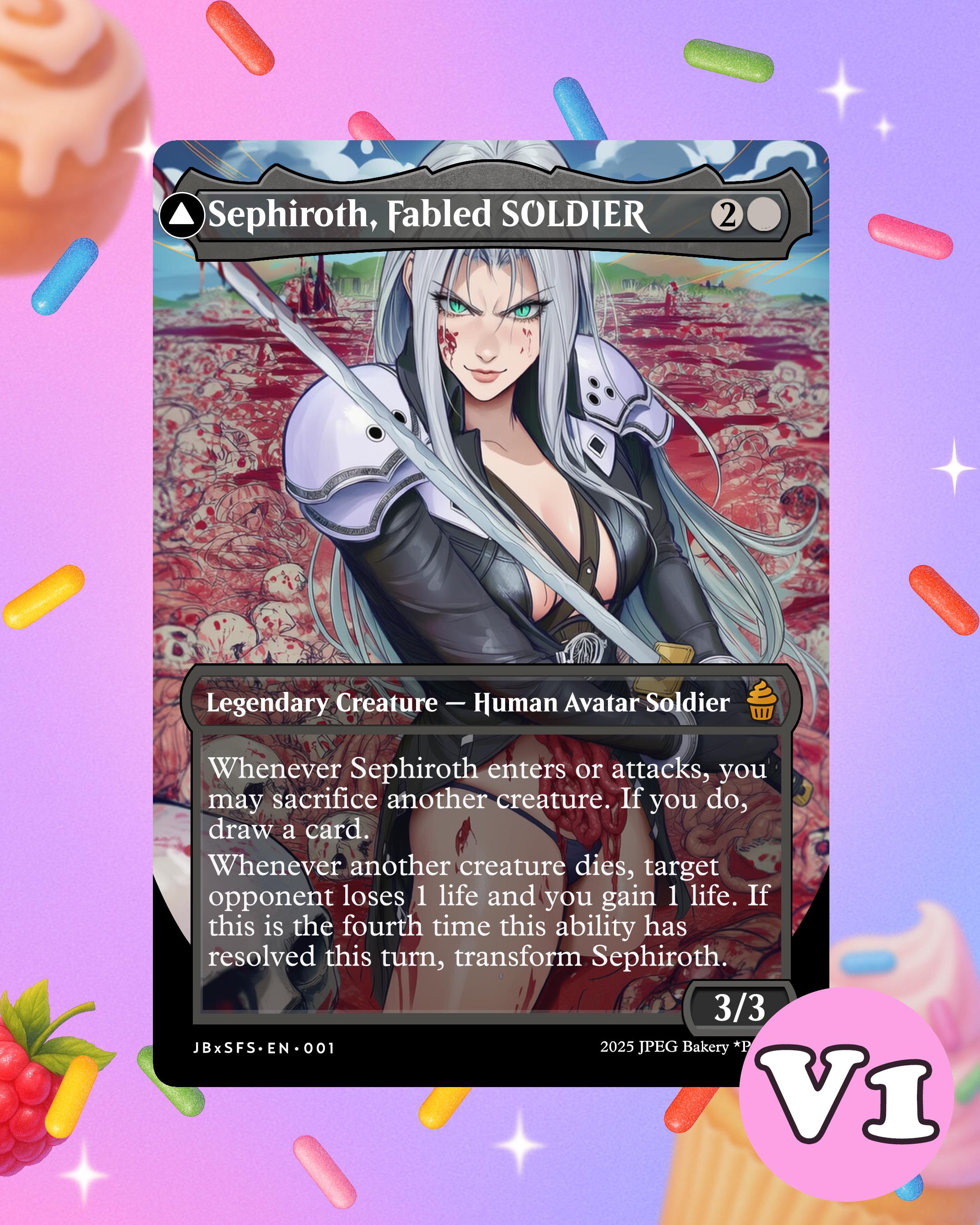 sephiroth mtg cards Sephiroth, The Savior Full Art Foil Japanese MTG 0049 T – CardWizards main image 1