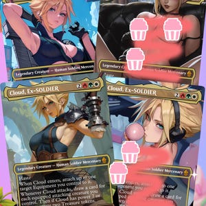 クラウド、EXソルジャー｜MTG x ファイナルファンタジー プロキシカード