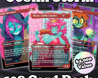 Deck pré-construído de Comandante Goblin Storm! 108 cartas proxy dupla face com arte completa para EDH.