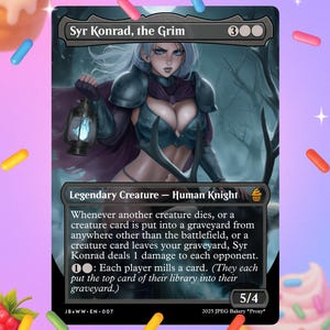 Sir Konrad, der Grimmige | Premium Proxy Kunstkarte EDH