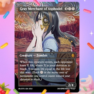 Grå Köpman av Asphodel x Junji Ito Skräckkonst | Premium Proxy-kort EDH