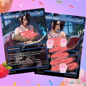 Carta proxy Rhystic Study x Lulu / MTG x Final Fantasy