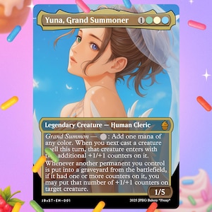 yuna art card mtg Grand Summoner slip rubber backing to keep the playmat from shifting during use Yuna, MtG'd by eternaldeath09 on