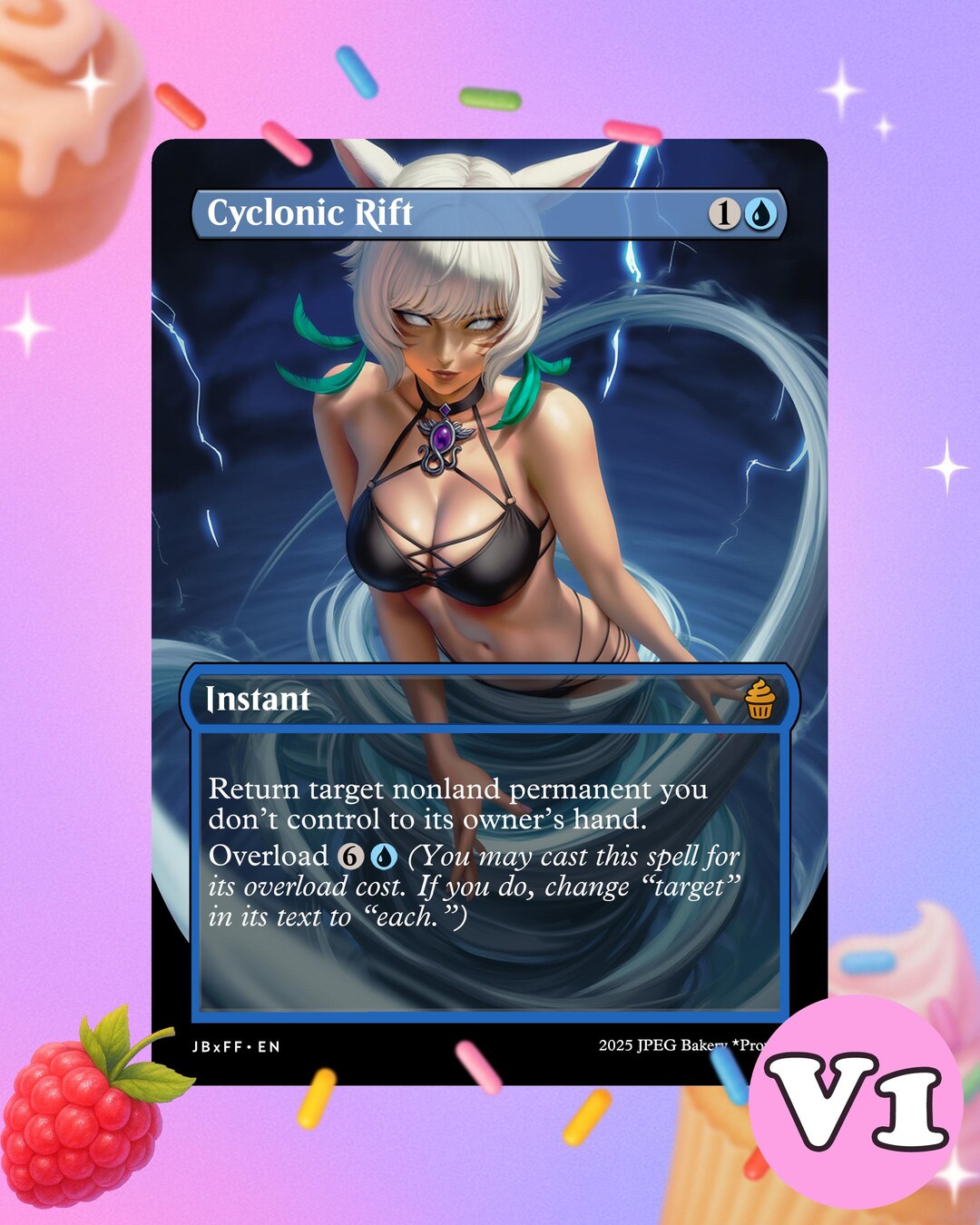 Cyclonic Rift Anime Waifu Proxy - Custom Card - Foil/non-foil - Mature