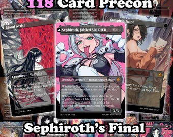 Sephiroth, o SOLDADO Lendário - Deck Pré-construído de 118 cartas com Proxy Waifu | Deck completo de Commander EDH