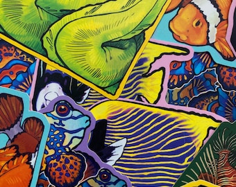 Large Reef fish Sticker