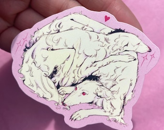 Puppy Love Sticker | Pink Intertwined Version