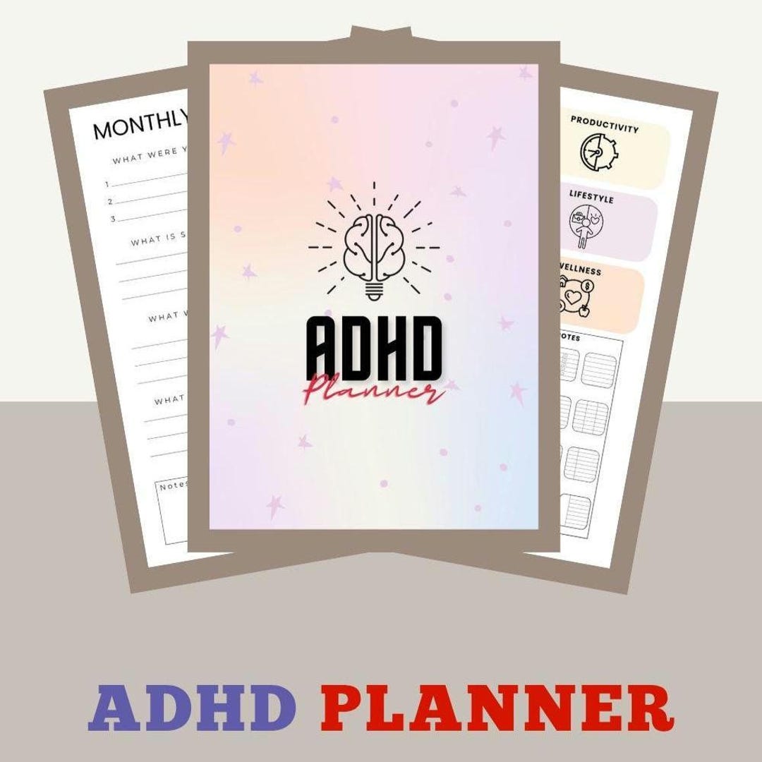 Printable ADHD Planner for Adults I Executive Function, Routine, Focus ...