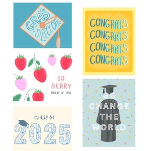 PACK DE 4 VARIÉTÉS - Carte pour les jalons, l'obtention du diplôme, une nouvelle réalisation, un nouveau chapitre, etc.