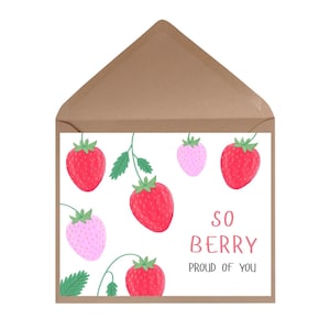 SO BERRY fier de vous - Carte pour les jalons, l'obtention du diplôme, une nouvelle réalisation, un nouveau chapitre, etc.