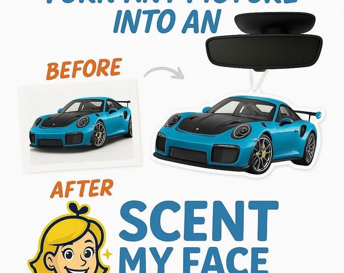 Custom Air Freshener from Photo - Air Freshener - Car Accessories for Boyfriend Fathers Day Gift, custom Face air Freshener