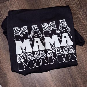 Leopard Print Mama Shirt | Trendy Mom T-Shirt | Cute Graphic Tee for Moms | Mother&#39;s Day Gift Ideas