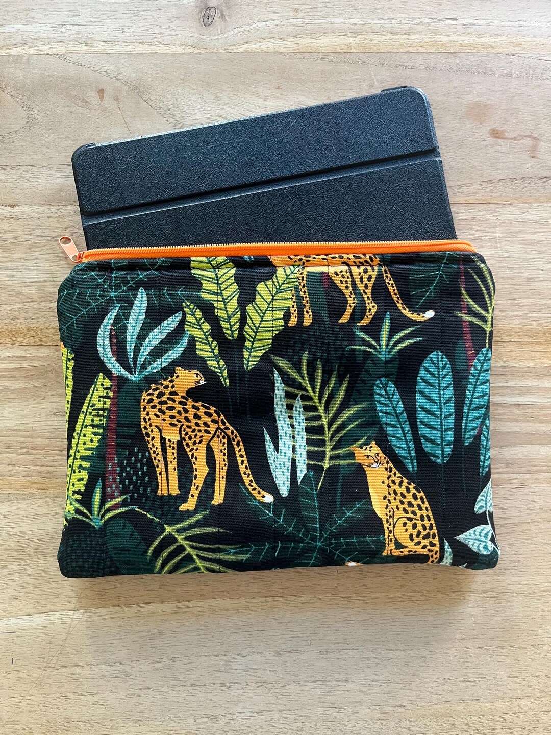 Tablet Handmade Handmade Tablet Sleeve – Lined and Padded, Sturdy Zipper, Canvas Fabric ...